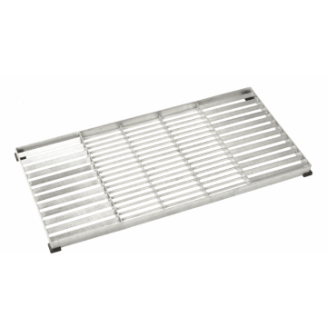 Grille gratte pied acier 80x40cm pour paillasson 40x40cm