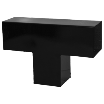 Support poteau bois 9x9cm connecteur T acier noir