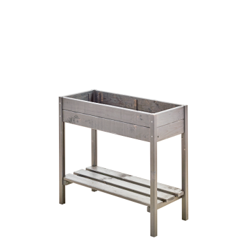 Outdoor planter on legs 88x37x79cm stained stained grey-green