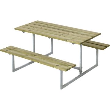 Picknicktisch für Kinder KDI Holz Stahl 110x110x57cm Natur