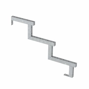 Limon acier galvanisé 3 marches – H 51cm – 1 pièce 