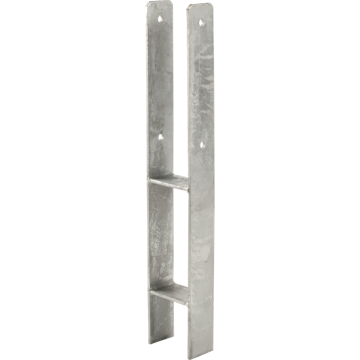 Pole Base H-profile - casting into concrete - for 9x9cm post