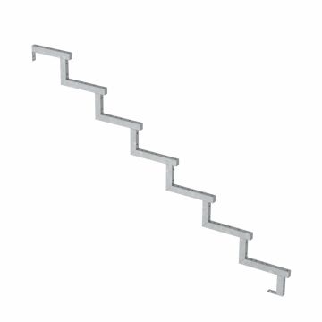 Cosciale-metallo 7 gradini - con opzione alzate-h119cm-1 unità