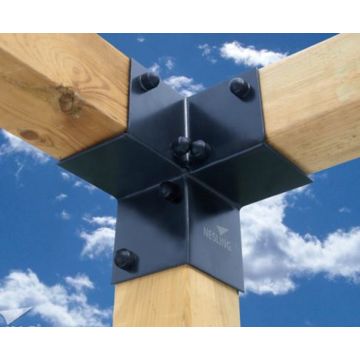Conector postes de madera Nesling 9-12cm 2uds