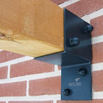 Conector poste madera 9-12cm anclaje de pared Nesling 2uds