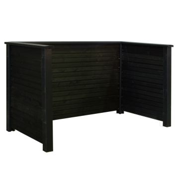 PLANK Wheelie Bin storage 194x97x108cm - Stained black