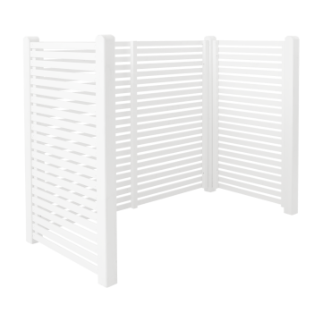 TOKYO Wheelie Bin storage 197x100x148cm - Stained white