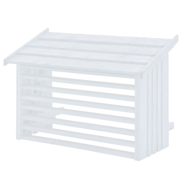 Klimaanlageverkleidung aus KDI Holz weiss 96x56x78cm