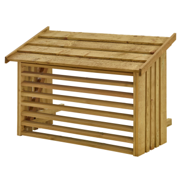 Omkasting airco buitenunit 96x56x57cm geïmpregneerd hout - Naturel