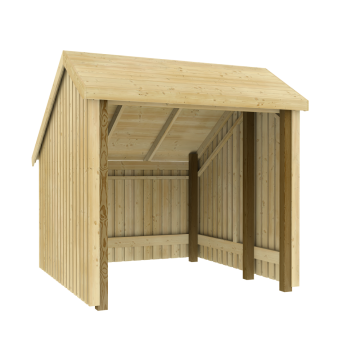 Wooden bike shed- 248x250x229cm - WITHOUT doors