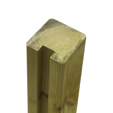 End Slotted Fence Post 9x9cm various lengths and colors