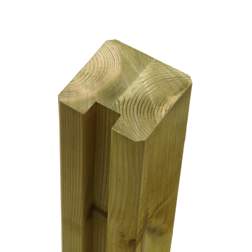 End Slotted Fence Post 268x9x9cm laminated pine,  natural color
