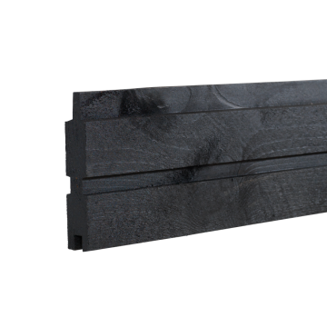 Holzbrett Plank mit Profil-177x14cm KDI Fichteholz Schwarz