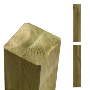 Holzpfosten 9x9cm Leimholz KDI - Beidseitig gerader Kopf