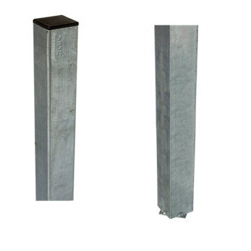 Steel fence post square 45x45x1860mm for casting into concrete