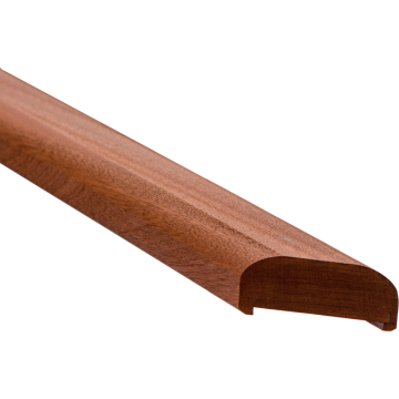 Pasamanos madera caoba - ángulo derecho 45° 197x6x3,6cm 