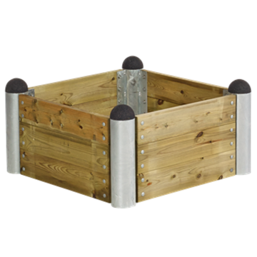 Plantenbak vierkant model 6 - Geimpregneerd hout, 80x80x36cm