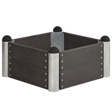 Planter square model 6 - composite antracite - 78x78x36cm
