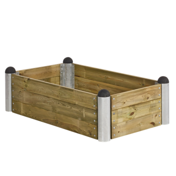 Planter rectangular 8 - pressure treated wood natural - 140x80x36cm