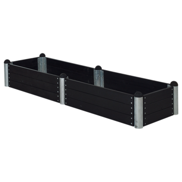 HENRIK BOE planter rectangular model 10 - stained black - 270x80x36cm