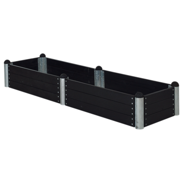 Jardinera rectangular 10 Negro