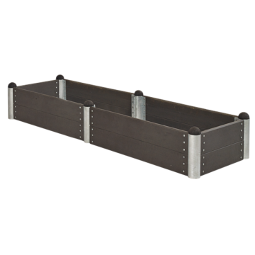 Jardinière bois rectangle 266x78x36 cm wpc anthracite