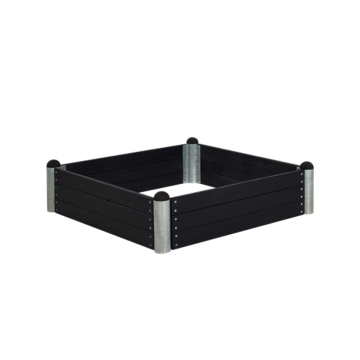 Planter square model 16 - Stained black - 140x140x36cm