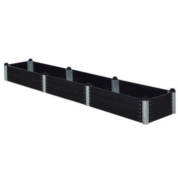 HENRIK BOE planter rectangular model 19 - stained black - 400x80x36cm