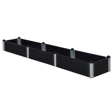 Jardinière bois rectangle 400x80x36cm autoclave noir