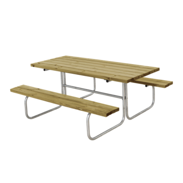 Picknicktafel CLASSIC 177x155x75cm, geïmpregneerd hout, naturel