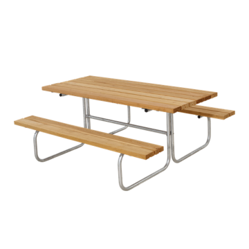 Classic picknicktisch komplett - Lärche Holz - 177x155x75 cm