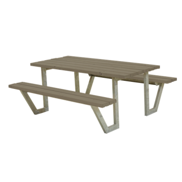 Picknicktisch WEGA 177x161x73cm - 6 bis 8 Plätze - Farbe graubraun