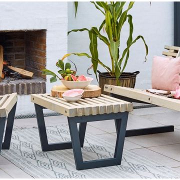 Garden Table - Garden Bench - SIESTA - 80x49x43cm