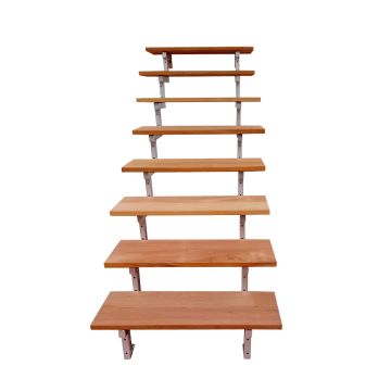 BALI Deck stairs steel 8 steps hardwood height 139cm - various widths