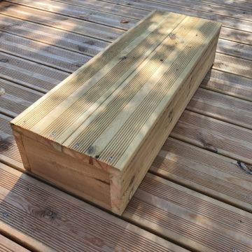 Blockstufen Holz modulierbar-2 Bretten B160cm H17cm