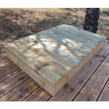 Blockstufen Holz modulierbar-8 Bretten B60cm H17cm