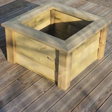 Wooden trough planter modular