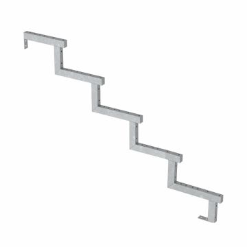 Steel deck stair stringer 5 steps - h85cm - with option to install countersteps