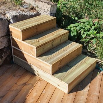 Garden steps module - 10 planks width 80cm H17cm