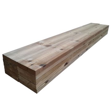 Pack de 10 tablas de madera – 160 cm de longitud - un lado liso y otro ranurado