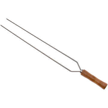 Brochette double 75cm pour barbecue bois Braai