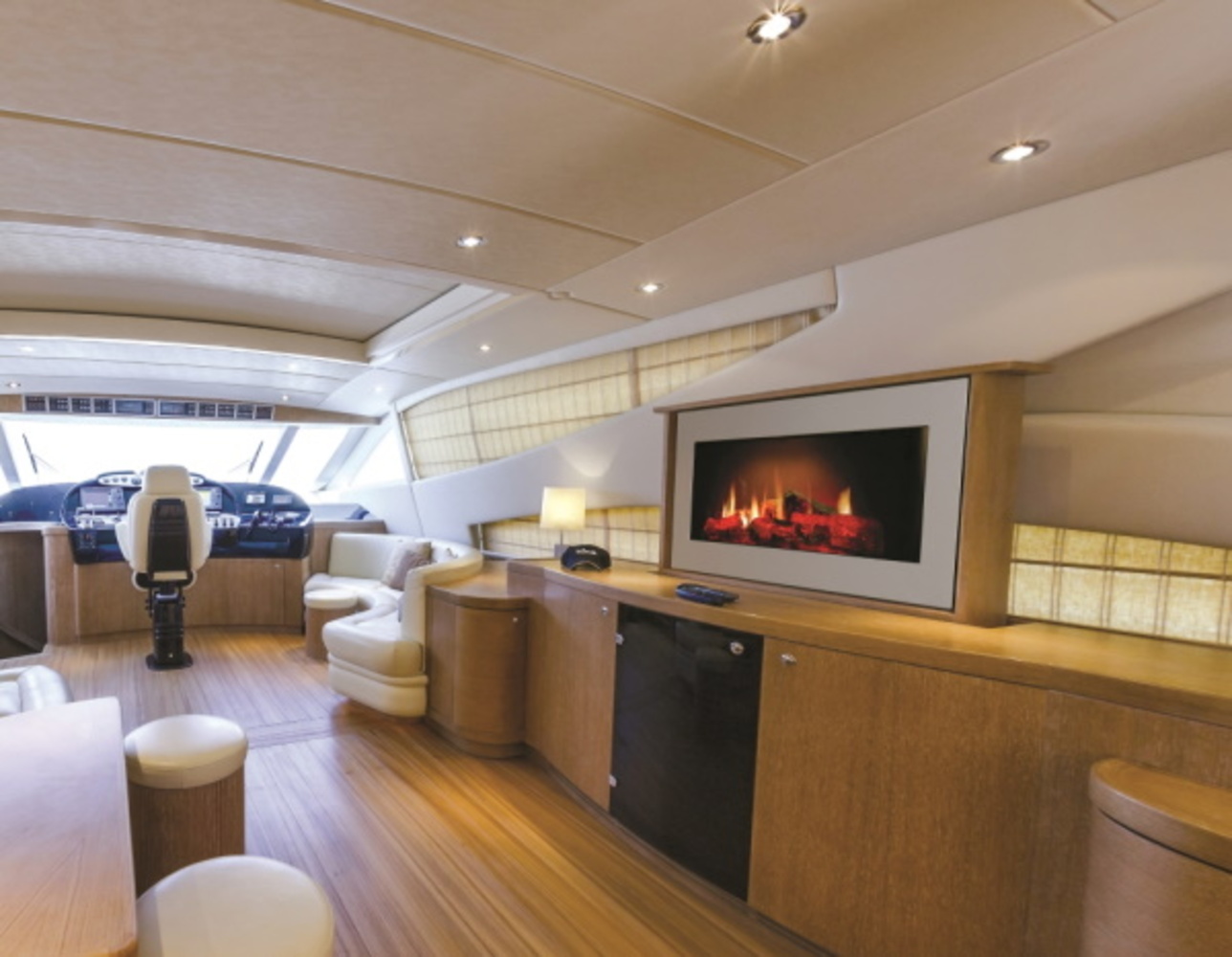 Dimplex Opti-Virtual on a yacht Dimplex Opti-Virtual on a yacht