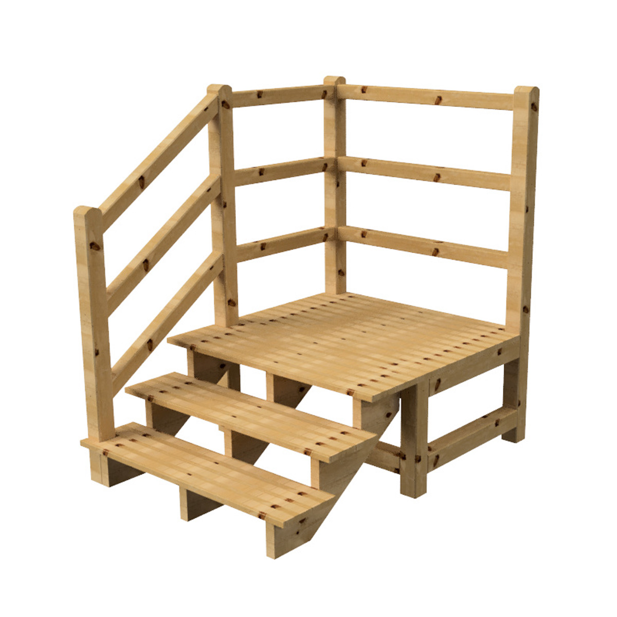 Milano outdoor stair with handrail and landing