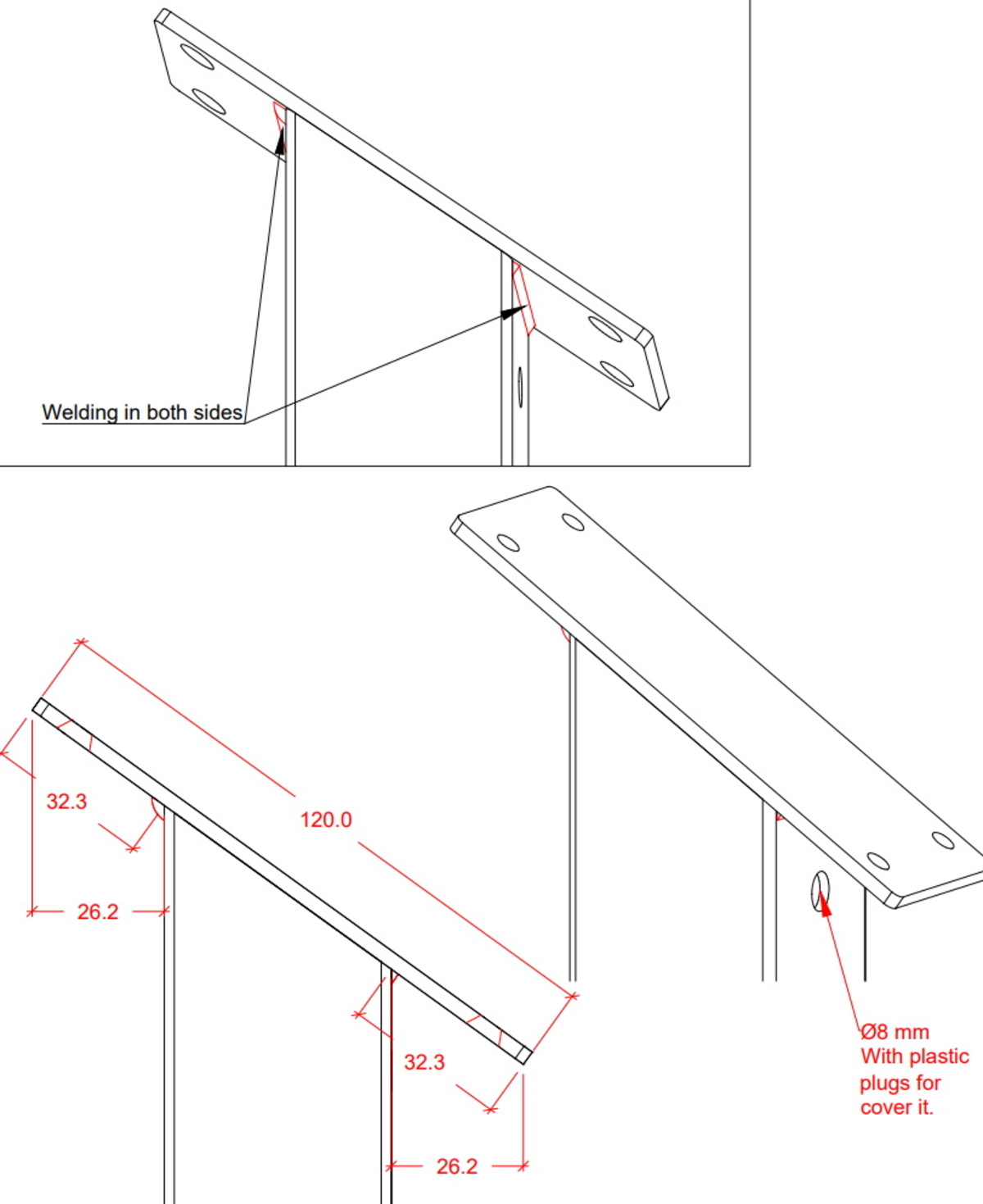 outdoor handrails for concrete steps