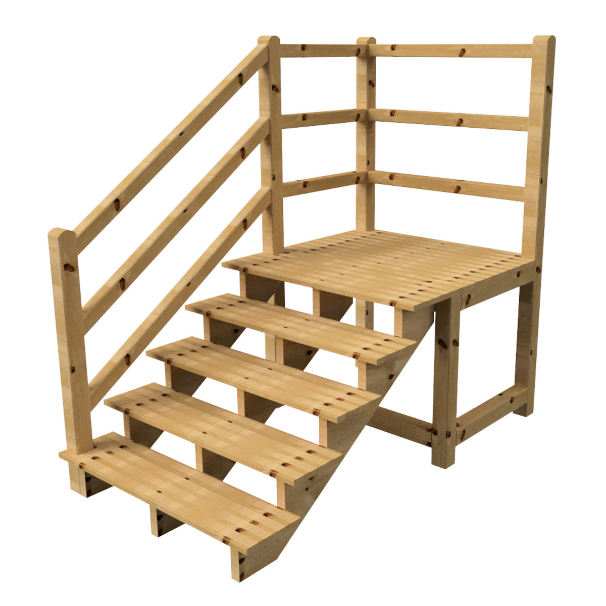 Milano outdoor stair with handrail and landing