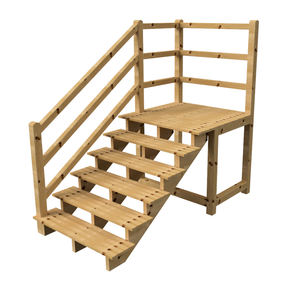 Milano outdoor stair with handrail and landing