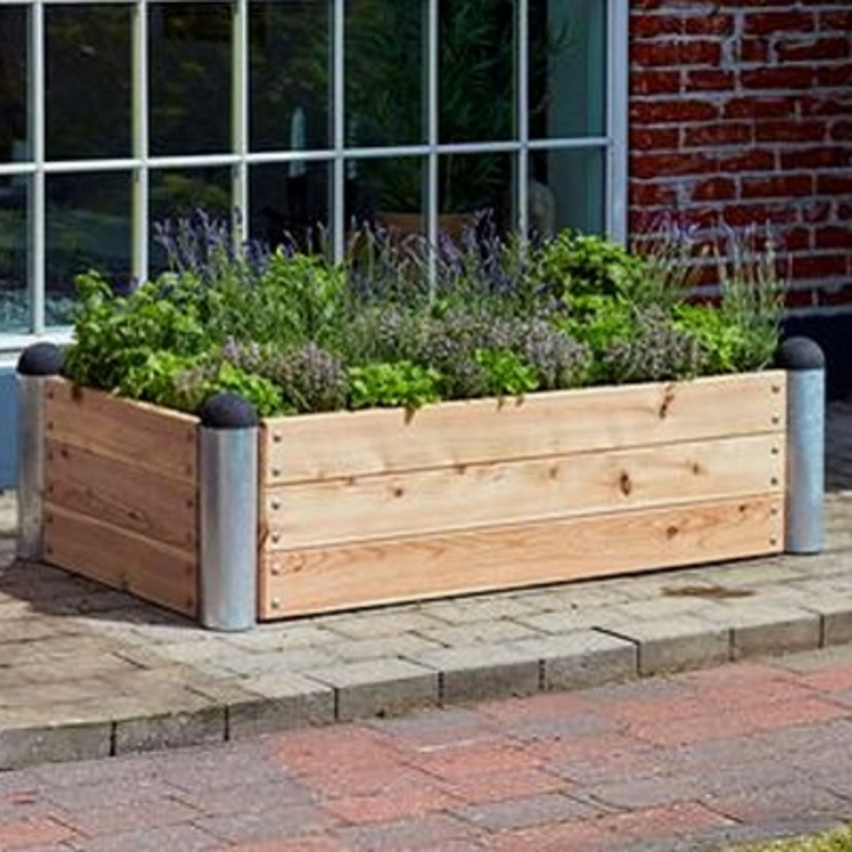 Jardinière sur roulettes Cubic