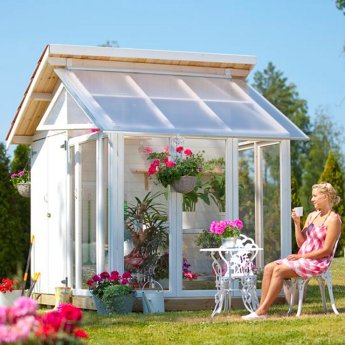 Garden shed and glass house Garden shed and glass house