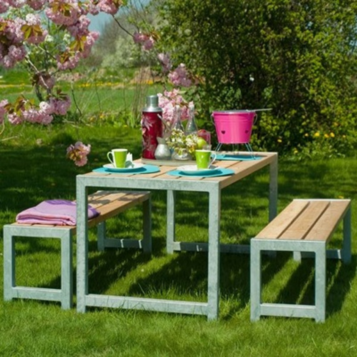 Wooden picnic table Plank