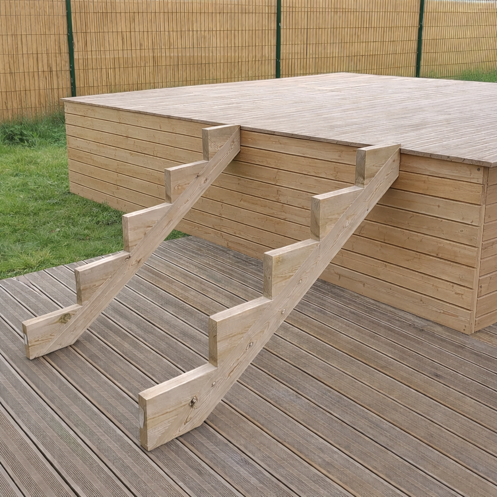 Standard stair stringer wood